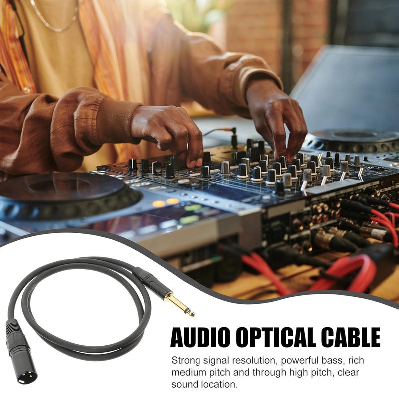 2Pcs 6.35mm TRS to XLR Male Microphone Cable 1M for Live Sound Stage Studio - Image 4